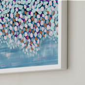"New Tide" - Art Print in Sunrise Blue by Denise Wong - Frame Close-up