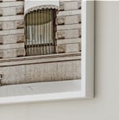 "Beige Scene" - Art Print in Creamy Beige by Alexandra Feo - Frame Close-up