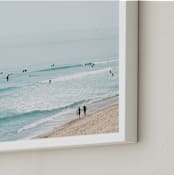 "Beach Summer Blues" - Art Print in Color by Helen Makadia - Frame Close-up
