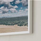 "Beyond the Ordinary" - Art Print in Sage Brush Blue by Gabrial Reising - Frame Close-up