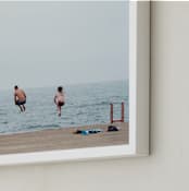 "August" - Art Print in Lake Blue by Kaitlin Rebesco - Frame Close-up