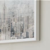 "Big Apple Blur" - Art Print in Beige by 1885 Atelier - Frame Close-up