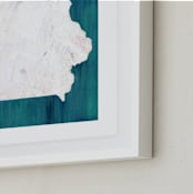 "Iowa in Paint" - Art Print in Iowa Teal by Denise Wong - Frame Close-up