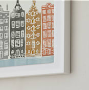 "On the Canal" - Art Print in brick by Griffinbell Paper Co. - Frame Close-up