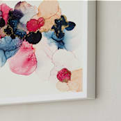 "Bloom Mixer" - Art Print in Sapphire Blue by Three Kisses Studio - Frame Close-up