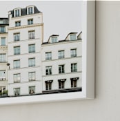 "Montebello" - Art Print in Beige by Heather Deffense - Frame Close-up