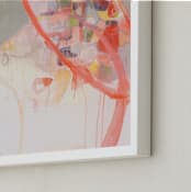 "Red Loops" - Art Print in Rosy Red by Kirsta Benedetti - Frame Close-up