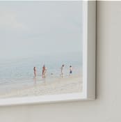 "Happiness" - Art Print in Light Blue by Alexandra Feo - Frame Close-up
