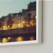 "By the Seine" - Art Print in Dark Turquoise by Caroline Mint - Frame Close-up