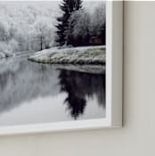 "Winter's Breath" - Art Print in White by Eva Marion - Frame Close-up