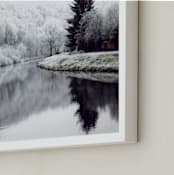 "Winter's Breath" - Art Print in White by Eva Marion - Frame Close-up