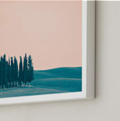 "Tuscan Hills 03" - Art Print in White by Kelsey Mucci - Frame Close-up