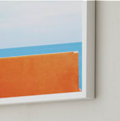 "Horizons II" - Art Print in Sky Blue by Massimiliano Massimo Borelli - Frame Close-up