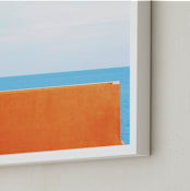 "Horizons II" - Art Print in Sky Blue by Massimiliano Massimo Borelli - Frame Close-up