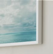 "Destiamo" - Art Print in Aquamarine by Rebecca Rueth - Frame Close-up