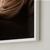 "Caramel Canyon II" - Art Print in Cocoa Brown by David Michuki - Frame Close-up