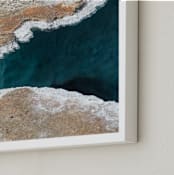 "Beneath the Crust" - Art Print in Deep Azure Spring by KIMBERLY SMITH - Frame Close-up