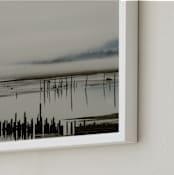 "Fog at the Beach in the PNW" - Art Print in Foggy Brown by Katie Buckman - Frame Close-up