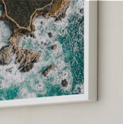 "Path To Happiness" - Art Print in Lagoon by Christian Florin - Frame Close-up