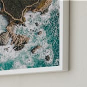 "Path To Happiness" - Art Print in Lagoon by Christian Florin - Frame Close-up