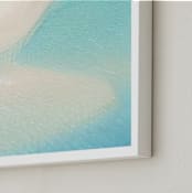 "A Day at Sea" - Art Print in Aqua Blue by Mike Sunu - Frame Close-up