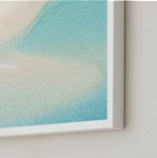 "A Day at Sea" - Art Print in Aqua Blue by Mike Sunu - Frame Close-up
