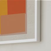 "Come And Stay With Me 1A" - Art Print in Albers Orange by Alain Castoriano - Frame Close-up