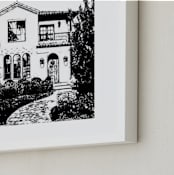 "House: White Border Custom Print" - Custom Print in Black by Minted - Frame Close-up