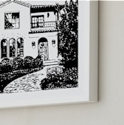 "House: White Border Custom Print" - Custom Print in Black by Minted - Frame Close-up