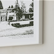"House: Custom Print with Text" - Custom Print in Olive Shadow by Minted - Frame Close-up
