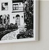 "House: Custom Print" - Custom Print in Black by Minted - Frame Close-up