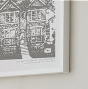 "House: Landscape Custom Letterpress Print" - Custom Letterpress Print in Warm Gray by Minted - Frame Close-up
