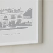 "Your Venue: Custom Letterpress Print" - Custom Letterpress Print in Cool Grey by Minted - Frame Close-up