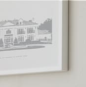 "Your Venue: Custom Letterpress Print" - Custom Letterpress Print in Cool Grey by Minted - Frame Close-up