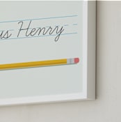 "The Write Stuff" - Personalized Art Print in Mint by Sarah Cohn - Frame Close-up