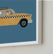 "New York" - Personalized Art Print in Taxi by Jenna Holcomb - Frame Close-up