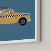 "New York" - Personalized Art Print in Taxi by Jenna Holcomb - Frame Close-up