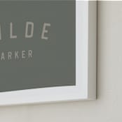 "Name Flag" - Personalized Art Print in Army Green by taylorVdesign - Frame Close-up
