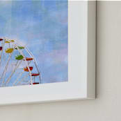 "Rainbow ride." - Art Print in beach mist blue by Dawn Smith - Frame Close-up