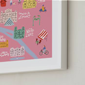"Paris Map" - Art Print in Rose by Jenna Holcomb - Frame Close-up