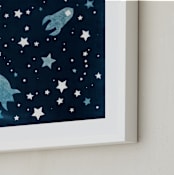 "Through space and time" - Art Print in Prussian blue by raven erebus - Frame Close-up