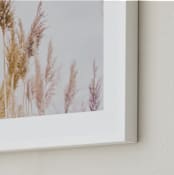 "Tall Grass" - Art Print in brown, tan, soft pink, by Alexis Arnold - Frame Close-up