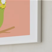 "Sweet Parakeet" - Art Print in Peach by merry mack creative - Frame Close-up