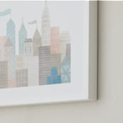 "Big City" - Art Print in Beige by Jessie Steury - Frame Close-up