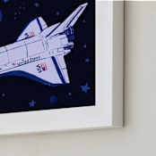 "Space Shuttle" - Art Print in Galaxy by Stefanie Lane - Frame Close-up