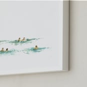 "Last summer" - Art Print in la mer blue by Lulaloo - Frame Close-up