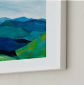 "Enchanted Vista" - Art Print in White by Jenny Partrite - Frame Close-up