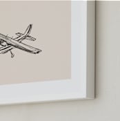"Take Flight Loose Sketch 1" - Art Print in Beige by Katie Mulder - Frame Close-up