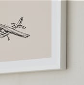 "Take Flight Loose Sketch 1" - Art Print in Beige by Katie Mulder - Frame Close-up