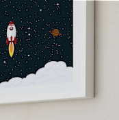 "Outer Space" - Art Print in White by Oma N. Ramkhelawan - Frame Close-up
